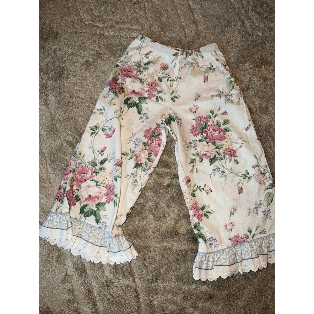 Handmade Vintage Floral Ruffle Bloomer Pants